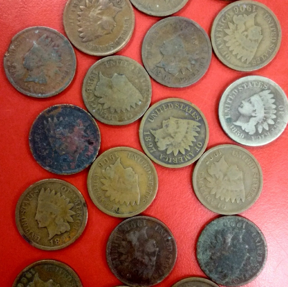 Nice old panney Indian head 18 pieces